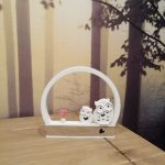 Standkranz mit 2 Eulen und Trockenblumen 2