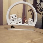 Standkranz mit 3 Eulen und Trockenblumen